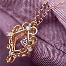 【鑑別書付】K18ピンクゴールド 天然ダイヤネックレス ダイヤモンドペンダント/ネックレス0.13ct フラワーモチーフ