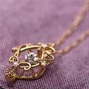 【鑑別書付】K18イエローゴールド 天然ダイヤネックレス ダイヤモンドペンダント/ネックレス0.13ct フラワーモチーフ