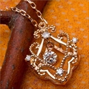 【鑑別書付】K18ピンクゴールド 天然ダイヤネックレス ダイヤモンドペンダント/ネックレス0.13ct フラワーモチーフ