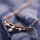 【鑑別書付】K18ピンクゴールド 天然ダイヤネックレス ダイヤモンドペンダント/ネックレス0.10ct ダイヤ4ストーン