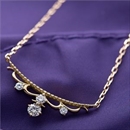 【鑑別書付】K18イエローゴールド 天然ダイヤネックレス ダイヤモンドペンダント/ネックレス0.10ct ダイヤ4ストーン