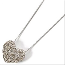 ダイヤモンド ネックレス 0.5ct K18 ホワイトゴールド ハート ダイヤパヴェネックレス 0.5カラット ハートパヴェ ペンダント