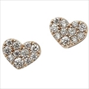ダイヤモンド ピアス K18 ピンクゴールド 0.1ct ハート パヴェピアス 0.1カラット ハートパヴェ