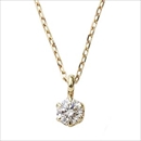 ダイヤモンド ネックレス 一粒 K18 ピンクゴールド 0.1ct ダイヤネックレス シンプル ペンダント
