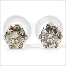ダイヤモンドピアス 一粒 プラチナ Pt900 0.5ct スタッドピアス ダイヤ 0.5カラット ダイヤピアス 鑑別カード付き