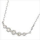 ダイヤモンド ネックレス K18 ホワイトゴールド 0.3ct 5粒 5ストーン ダイヤネックレス 0.3カラット ペンダント