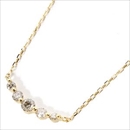 ダイヤモンド ネックレス K18 イエローゴールド 0.3ct 5粒 5ストーン ダイヤネックレス 0.3カラット ペンダント
