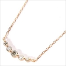 ダイヤモンド ネックレス K18 ピンクゴールド 0.3ct 5粒 5ストーン ダイヤネックレス 0.3カラット ペンダント