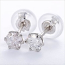 ★受注生産★プラチナPT900 天然ダイヤモンドピアス 0.3ct シリコン製ダブルロックキャッチ仕様 定番人気商品
