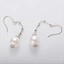 ピアス アコヤ真珠 パール K10 ホワイトゴールド シンプル 約7mm 約7ミリ ジプシーピアス アコヤ真珠 本真珠 真珠