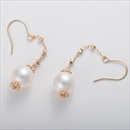 ピアス アコヤ真珠 パール K10 イエローゴールド シンプル 約7mm 約7ミリ ジプシーピアス アコヤ真珠 本真珠 真珠