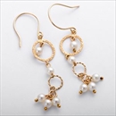 アコヤ真珠 ピアス パール ジプシーピアス K10 イエローゴールド アンティーク調