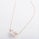 ★受注生産★アコヤ真珠 ネックレス K10 イエローゴールド 約7mm 約7ミリ 40cm 長さ調節可能(アジャスター付き) 真珠 あこや真珠