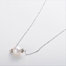 ★受注生産★あこや真珠 パール ネックレス K10 ホワイトゴールド 40cm 長さ調節可能(アジャスター付き) 真珠 本真珠