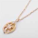 ★受注生産★K10イエローゴールド 天然ダイヤモンドペンダント/ネックレス ダイヤ0.04ct アンティーク調