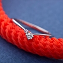 【鑑別書付】プラチナPT950　天然ダイヤリング 指輪　ダイヤ0.05ct　ピンクダイヤ0.01ct 12.5号　V字モチーフ