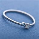 【鑑別書付】プラチナPT950　天然ダイヤリング 指輪　ダイヤ0.05ct　アイスブルーダイヤ0.01ct 11号　V字モチーフ