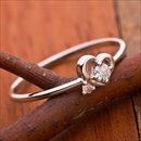 ★受注生産★【鑑別書付】プラチナPT950　天然ダイヤリング 指輪　ダイヤ0.05ct　ピンクダイヤ0.01ct 13号　ハートモチーフ