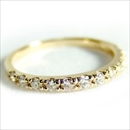 ★受注生産★ダイヤモンド リング ハーフエタニティ 0.3ct 10号 K18 イエローゴールド ハーフエタニティリング 指輪