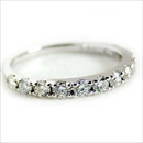 ★受注生産★ダイヤモンド リング ハーフエタニティ 0.5ct 8.5号 プラチナ Pt900 ハーフエタニティリング 指輪