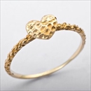 ★受注生産★K10イエローゴールド　リング　12号　アンティーク調　ハートモチーフ