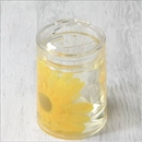 アクリル製歯ブラシスタンド/洗面所用具 【ひまわり柄】 造花