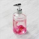 アクリル製ソープディスペンサー/詰め替えボトル 【ピンクオーキッド】 造花