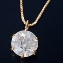 ★受注生産★K18 0.7ctダイヤモンドペンダント/ネックレス ベネチアンチェーン