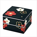 たつみや お重 お弁当箱 2段重 黒 華文様梅