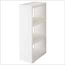 吉川国工業所 隙間収納 キッチン収納ストッカー サイドオープンワゴン 幅25.5cm ホワイト