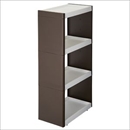 吉川国工業所 隙間収納 キッチン収納ストッカー サイドオープンワゴン 幅25.5cm ブラウン