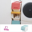 サンカ 収納ボックス フロック スリム 30 深型 ブルー