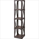 スリムラック 【Troll】トロール 木製 (天然木) 4段 幅36cm×奥行36cm×高さ153cm IW-989