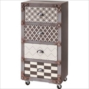 キャスター付きチェスト/タンス 【Monet】モネット 4段 幅45cm×奥行36cm×高さ92cm JAM-234