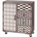 ワイドチェスト/タンス 【Monet】モネット キャスター付き 幅64cm×奥行30cm×高さ72cm JAM-235