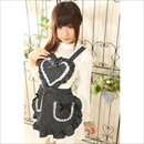 【コスプレ】 ハートフリルエプロン ドット ブラック 4560320820949