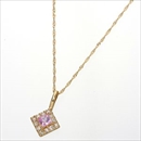 K18 プリンセスピンクサファイアペンダント YG