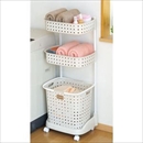 ランドリーボックス レクエア 3段バスケット