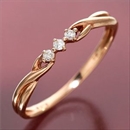 K10/PG ツイストダイヤリング 指輪 184275 7号