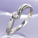 ピンクダイヤリング 指輪 ウェーブリング 19号