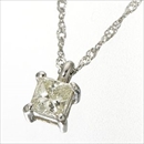 0.15ctダイヤモンドプリンセスカットペンダント/ネックレス プラチナ