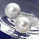 K14WG 7〜7.5mm あこやナチュラルグレーパールピアス (あこや真珠)