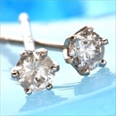 Pt900 0.1ct一粒ダイヤモンドピアス(プラチナ)101863