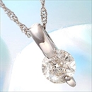 プラチナ 0.3ct一粒ダイヤモンドペンダント/ネックレス 80722