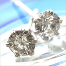 K18WG 0.3ctダイヤモンドピアス