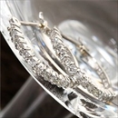 Pt900 ダイヤモンドピアス 0.3ctエタニティピアス(鑑別カード付き) プラチナ