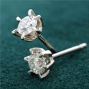 PT0.3ctダイヤモンドピアス サンシャインピアス HI1 プラチナ