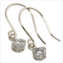 K18WG 計0.2ctダイヤモンドピアス フックピアス(18金ホワイトゴールド)153119