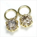 K18 0.2ctダイヤモンドチャーム イエロー(YG)