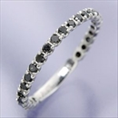 ★受注生産★0.5ct ブラックダイヤリング 指輪  エタニティリング 15号